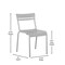 Flash Furniture Silver All-Weather Armless Steel Dining Chair XU-CH-10318-SIL-GG - alternate 3